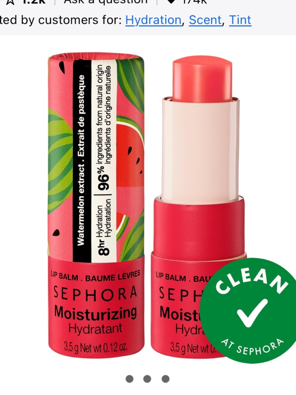Sephora Moisturizing Lip Balm – Watermelon Coral